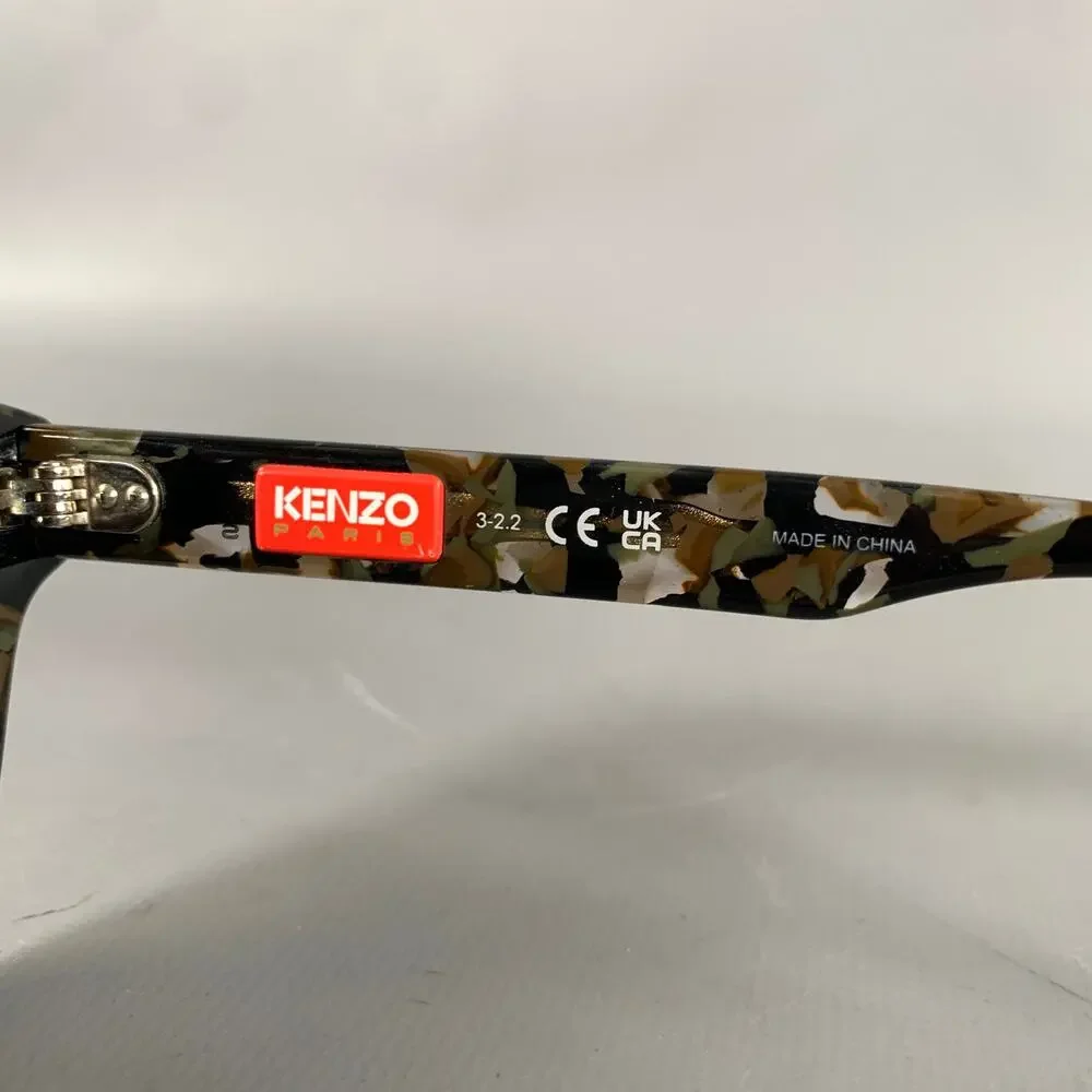 KENZO Green Brown & Beige Tortoise Sunglasses